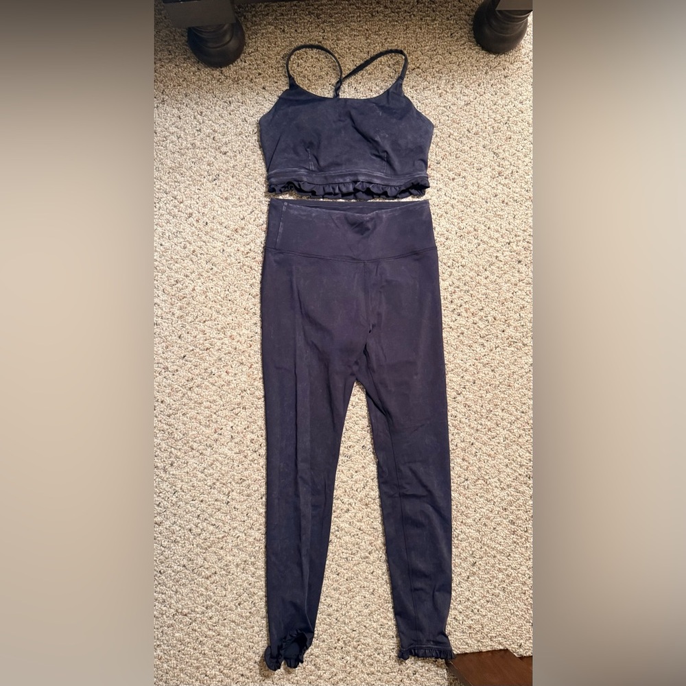 JoyLab “Stonewash” Leggings and Sports Bra Set